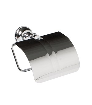 Wall mounted toilet roll holder with cover