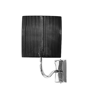 Wall light with black shade