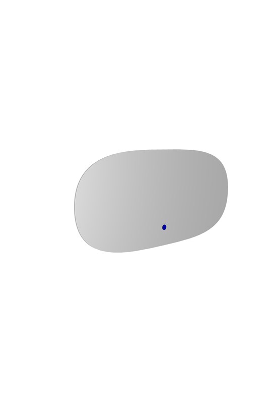Oval backlit mirror 100x45