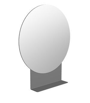 Round mirror with shelf