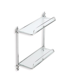 Double glass shelf